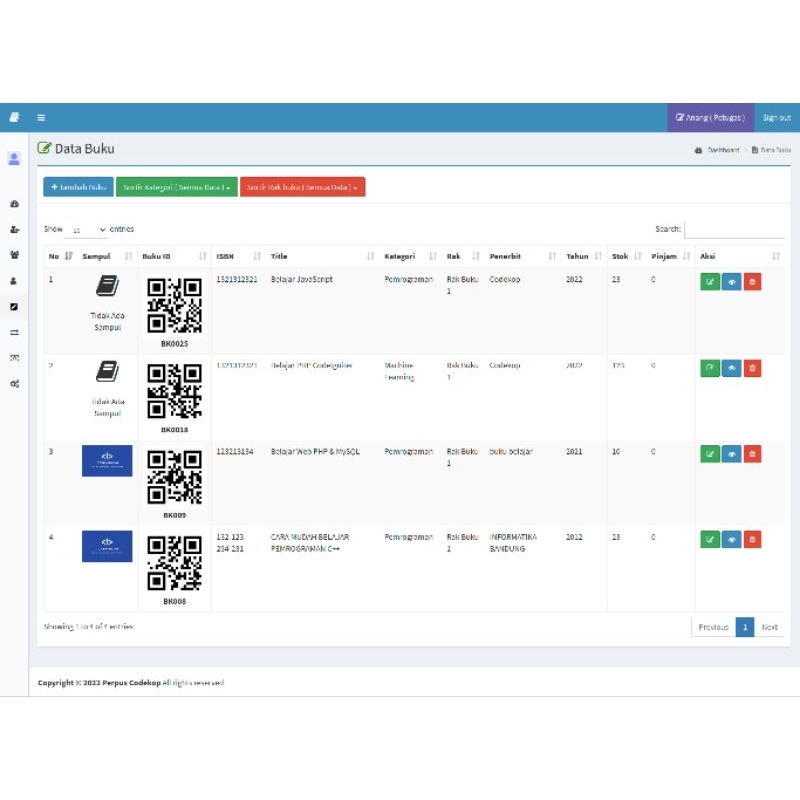 Aplikasi Perpustakaan Berbasis WEB