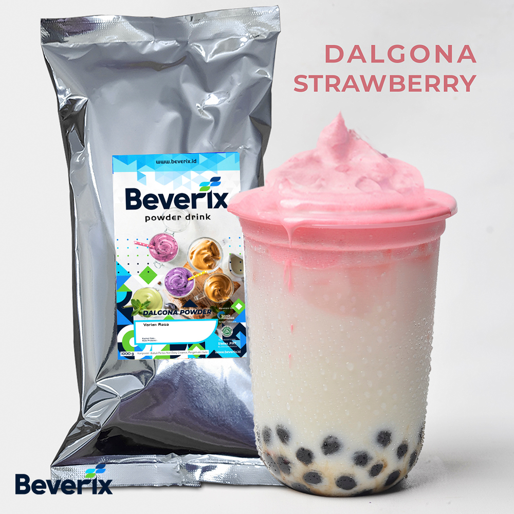 

Bubuk Dalgona Rasa Strawberry Stroberi Beverix Powder Drink 500 Gram