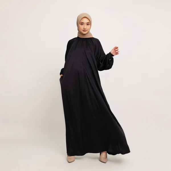 Elzatta Gamis Raglan Silk Gamis Polos Bahan Silk Premium New Trendyyy