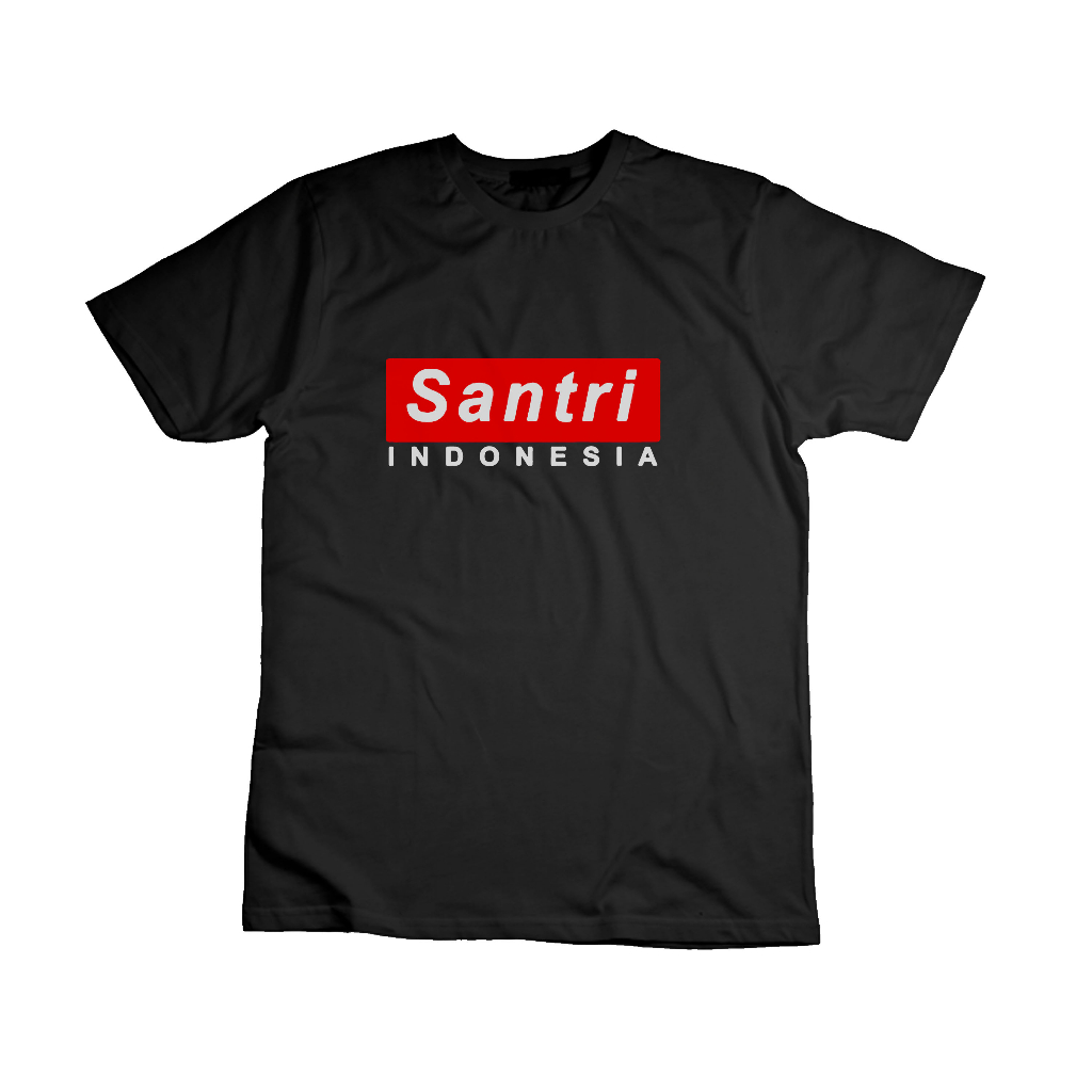 Kaos Baju Dakwah Distro SANTRI INDONESIA Cotton Combed 30s Premium Kaos Keren Kaos Sablon Kaos Murah