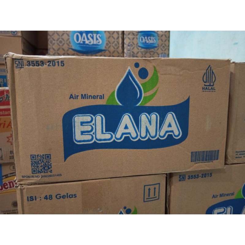 

Elana gelas 200ml 1dus isi 48 gelas / minuman air putih / air mineral elana / air minum elana