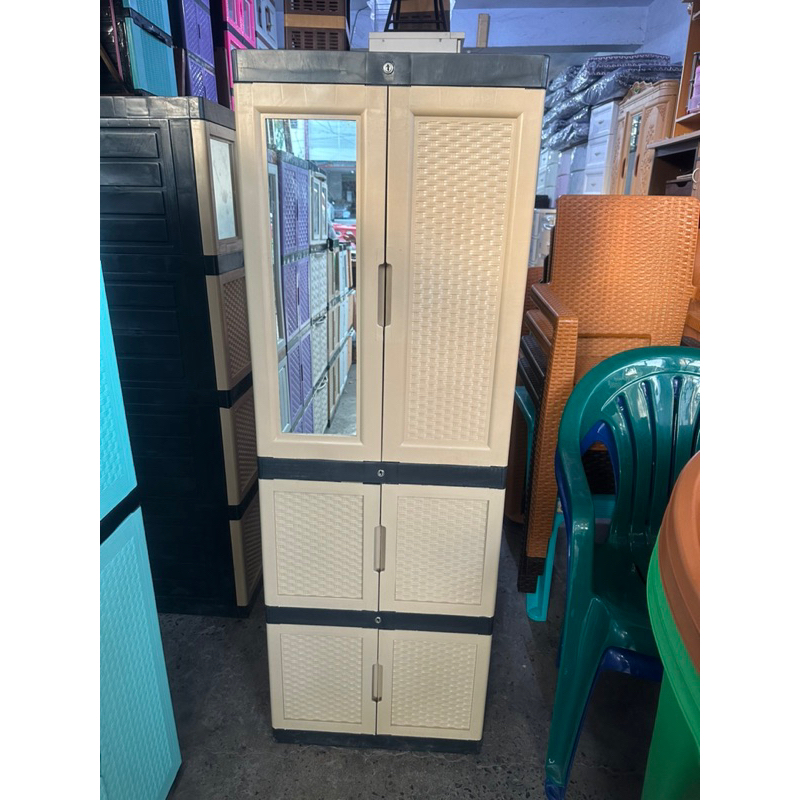 lemari / kabinet plastik GUNPLAS mini Gantung + cermin + kunci