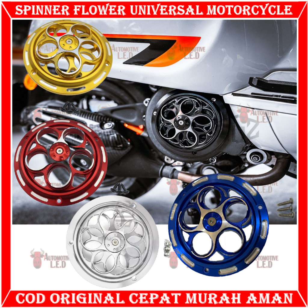 ORIGINAL COVER PELINDUNG KIPAS RADIATOR MATIC CNC MODEL SPINNER SPINER UNIVERSAL VESPA BEAT SCOOPY PCX MIO GENIO AEROX NMAX VARIO COVER TUTUP KIPAS SPINER UNIVERSAL