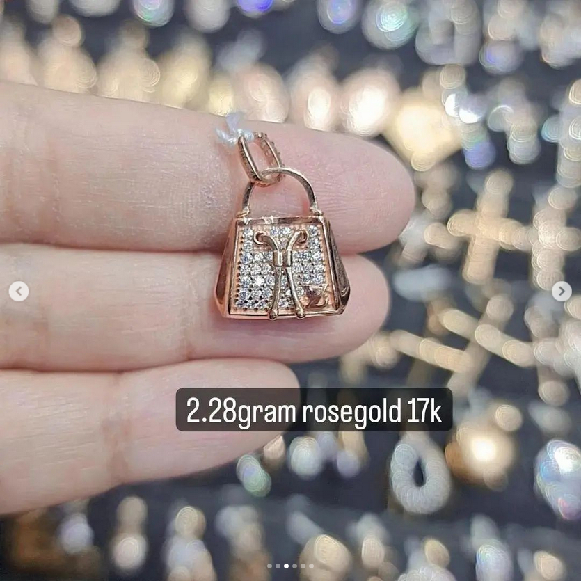 LIONTIN EMAS FASHION TAS SERUT ELVI MONOGRAM BUCKET BAG