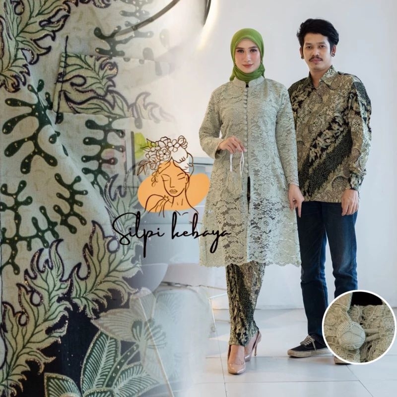 SET COUPLE KEBAYA TUNIK KANCING DEPAN COUPLE KELUARGA SET KEBAYA TUNIK KANCING KEBAYA COUPLE KONDANG