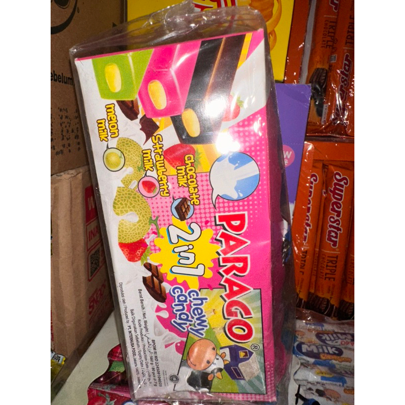 

PARAGO 2 in 1 Chewy Candy Permen 560gr [80 pcs/box]