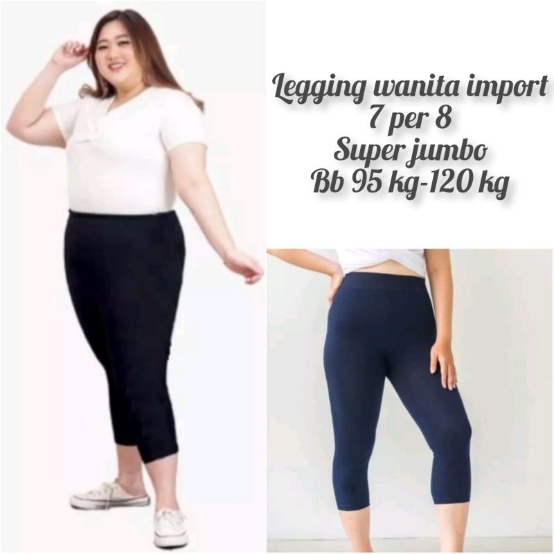 Legging Wanita Import 7 per 8 Super Jumbo