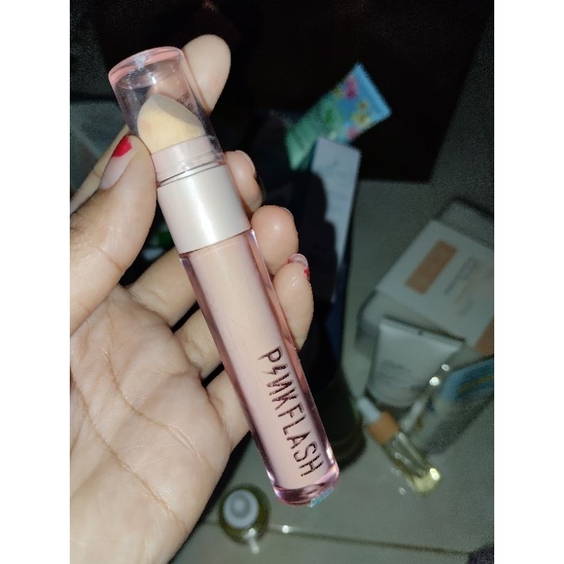 [READY] PRELOVED PINKFLASH FLAWLESS LIQUID CONCEALER SPONGE BRUSH WITH TOOL