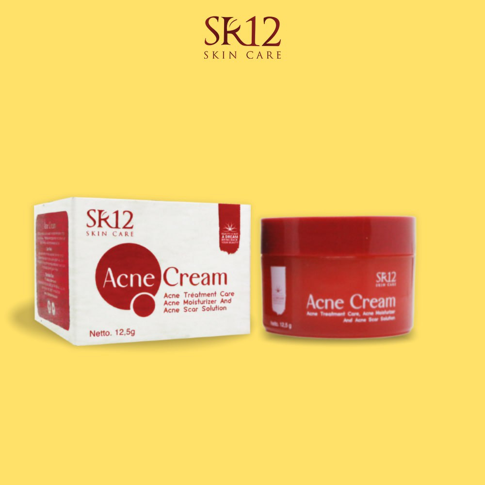 Acne Cream SR12 Penghilang Jerawat Dan Memutihkan Wajah Flek Hitam Komedo Yang Membandel