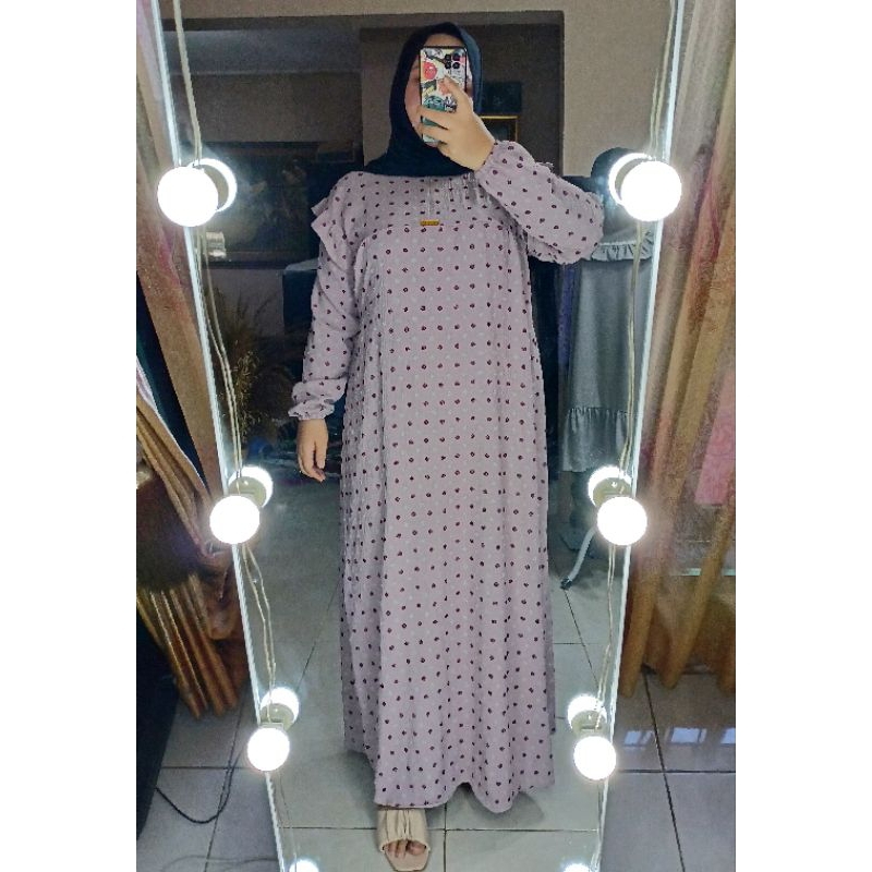 Ruby dusty dress, gamis crinkle rubiah, gamis kringkel rubi, gamis crincle jumbo, gamis jumbo, gamis