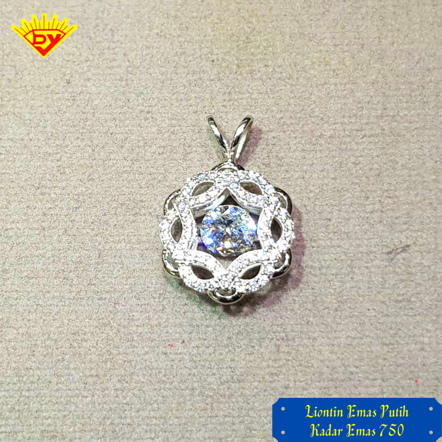Liontin Emas Putih Kadar Emas 750