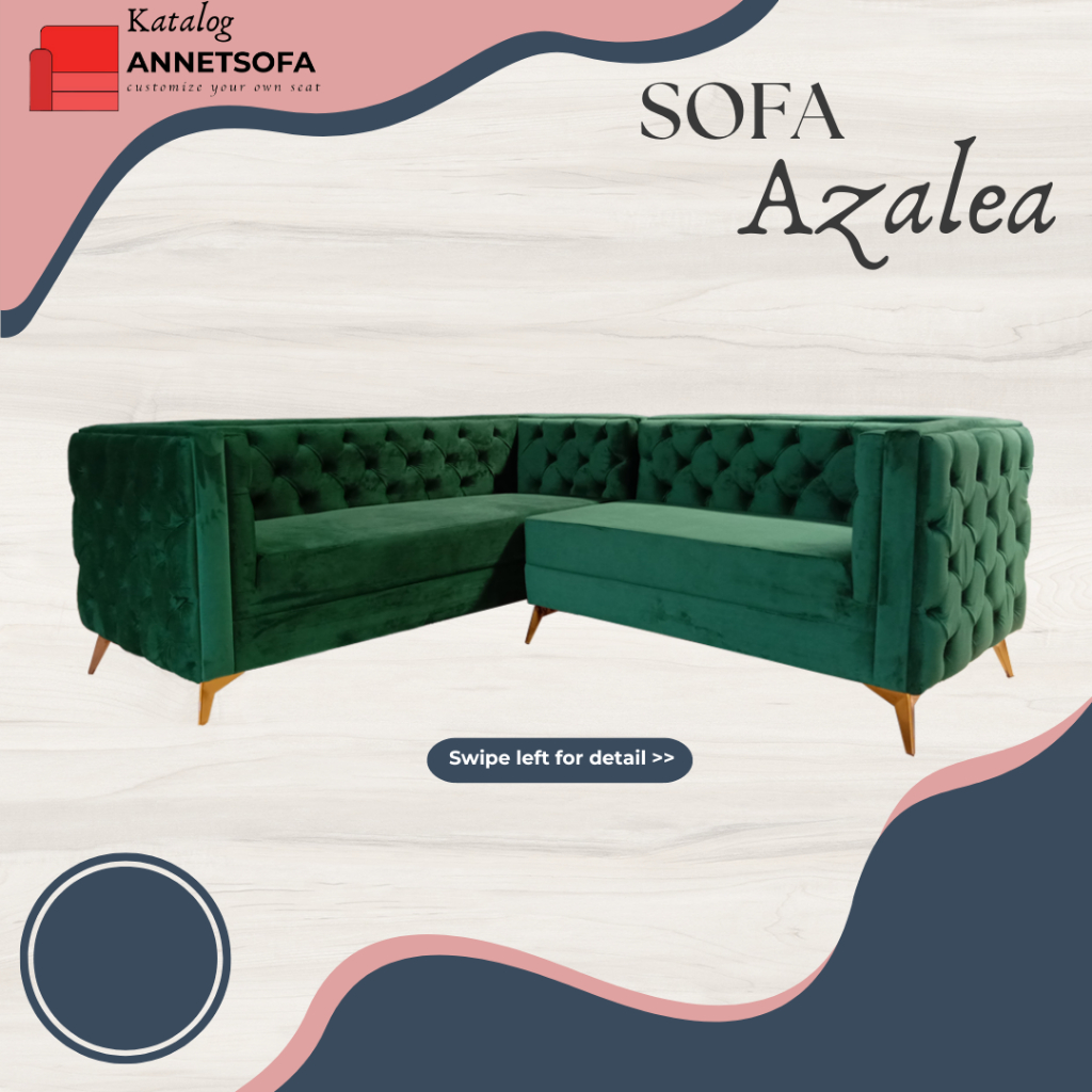 Sofa Sudut | Sofa Sudut Minimalis | Sofa Minimalis Modern | Sofa Azalea | Sofa Mewah