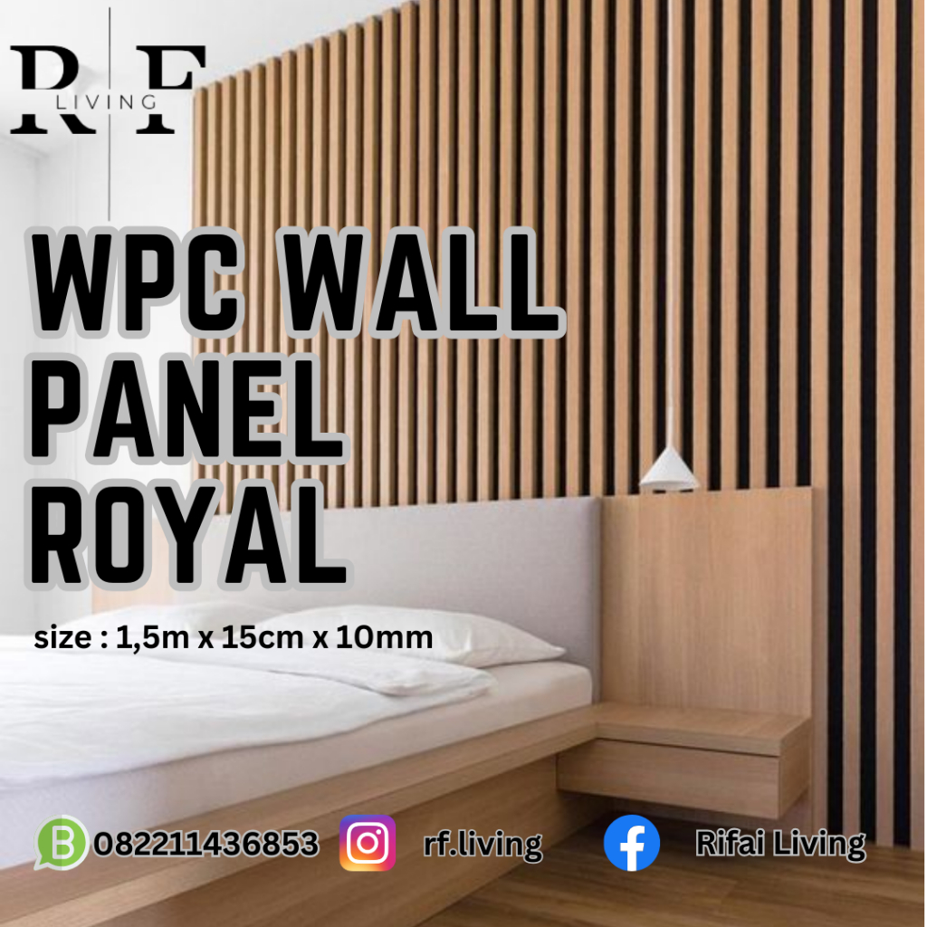 Wpc wall panel motif kayu royal