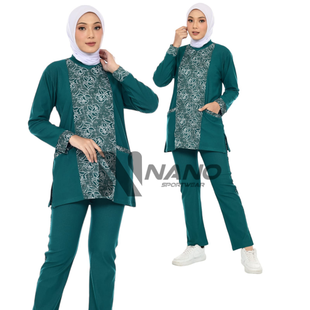 NANO SPORT || BAJU SENAM WANITA / SETELAN OLAHRAGA MODEL PKK