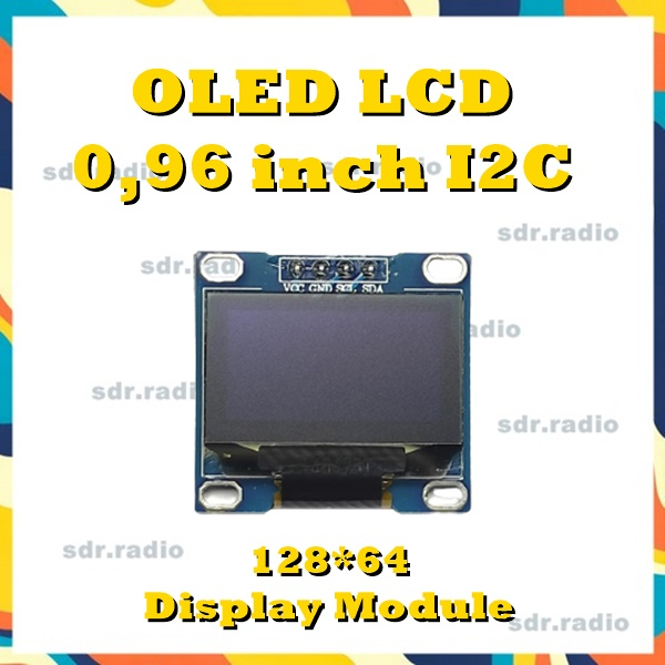 OLED LCD 0,96 inch BLUE 128*64 I2C Modul for Arduino Display