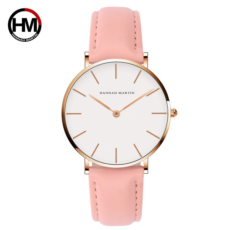 Hannah Martin - Jam Tangan Original Wanita - Jam Tangan Cewek PU Leather - Jam Tangan Perempuan Life