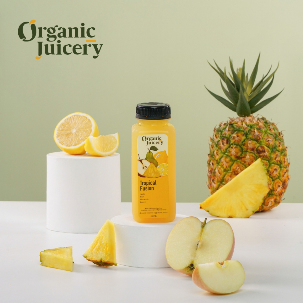 

Tropical Fusion 500ml | Cold Pressed Juice Apel Pir Nanas Lemon