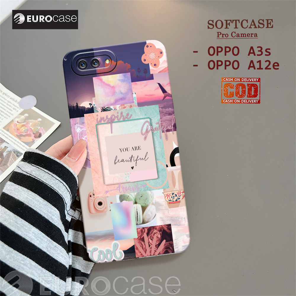 Casing Hp Oppo A3S / Oppo A12E - Fashion Case Aesthetic - Soft Case Hp Oppo A3S / Oppo A12E - Kesing