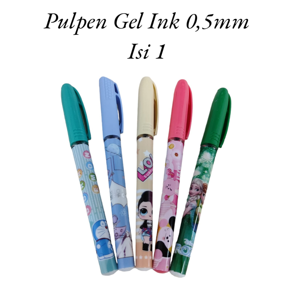 

Gel Pen / Pulpen Gel Ipen Fancy Karakter Kartun 0.5mm Warna Hitam Isi 1 PCS