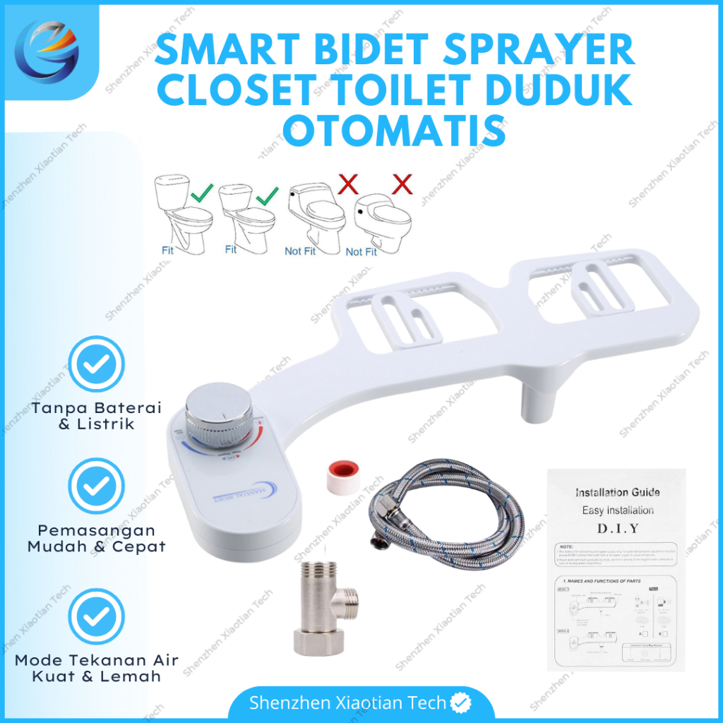 Semprotan Toilet Shower Otomatis Sprayer Closet Toilet Seat Duduk Bidet Sprayer Otomatis