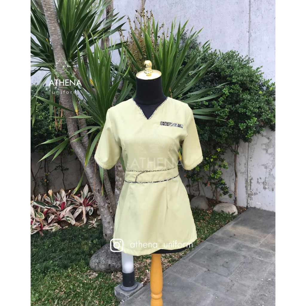 Atasan Seragam Klinik /Seragam Spa / Seragam klinik kecantikan korea/ Seragam Kerja Klinik Premium- 