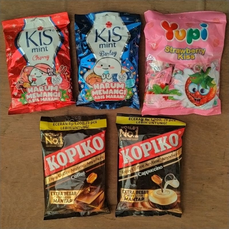 

Permen Kiss, Kopiko, Yupi