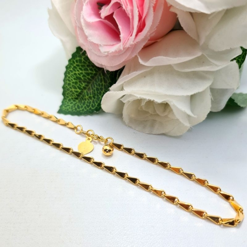 Gelang Kaki Emas Muda Motif Padi 3 Gram