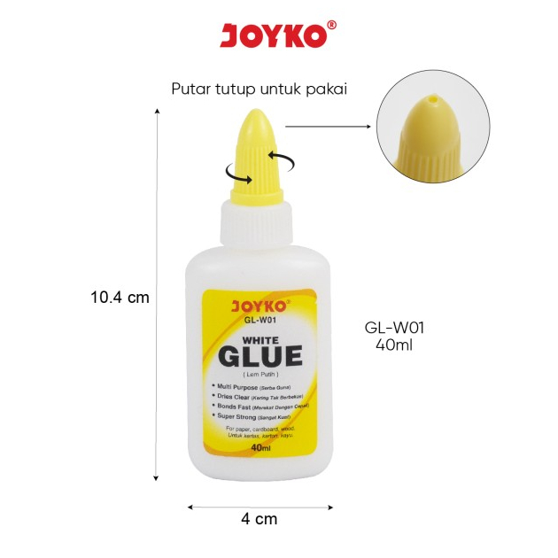 

JOYKO WHITE GLUE LEM PUTIH 40ml (Pcs)