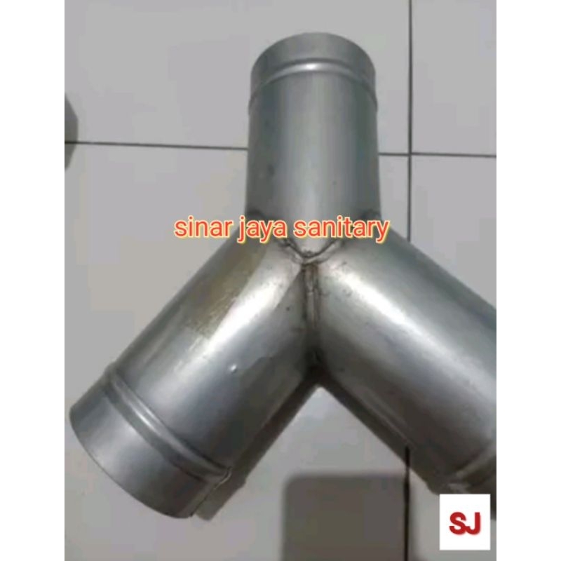 Sock ducting Pipa 6inch / Sock lempeng Y / Pipa cerobong pembuangan asap