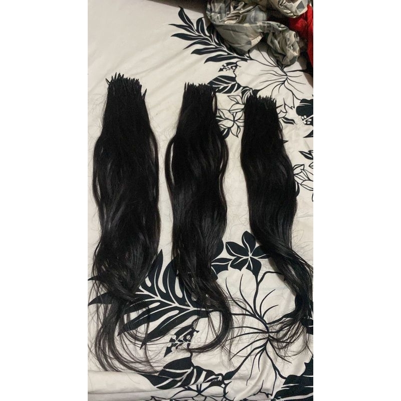 Preloved Rambut Sambung Hair Extension Human Hair 65cm