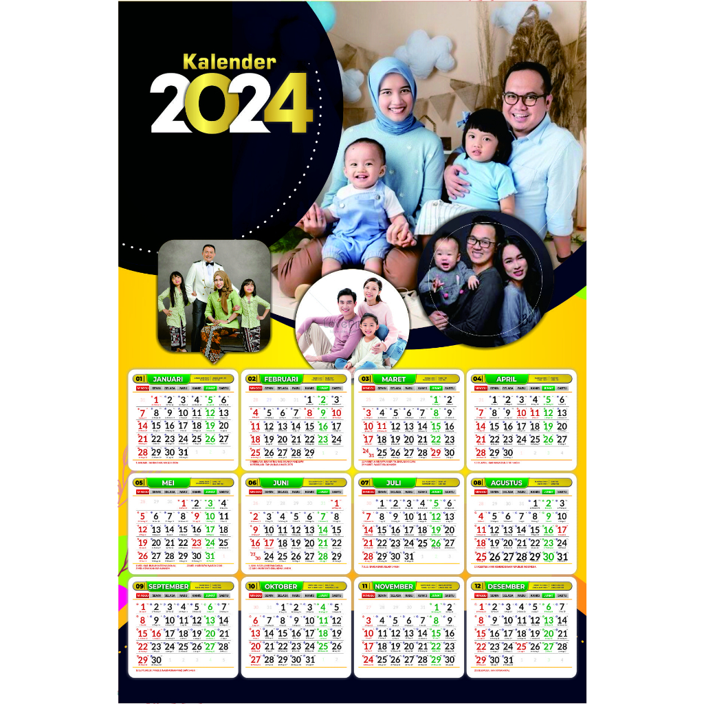 

KALENDER DINDING CUSTOM 2024 - A3 TERMURAH
