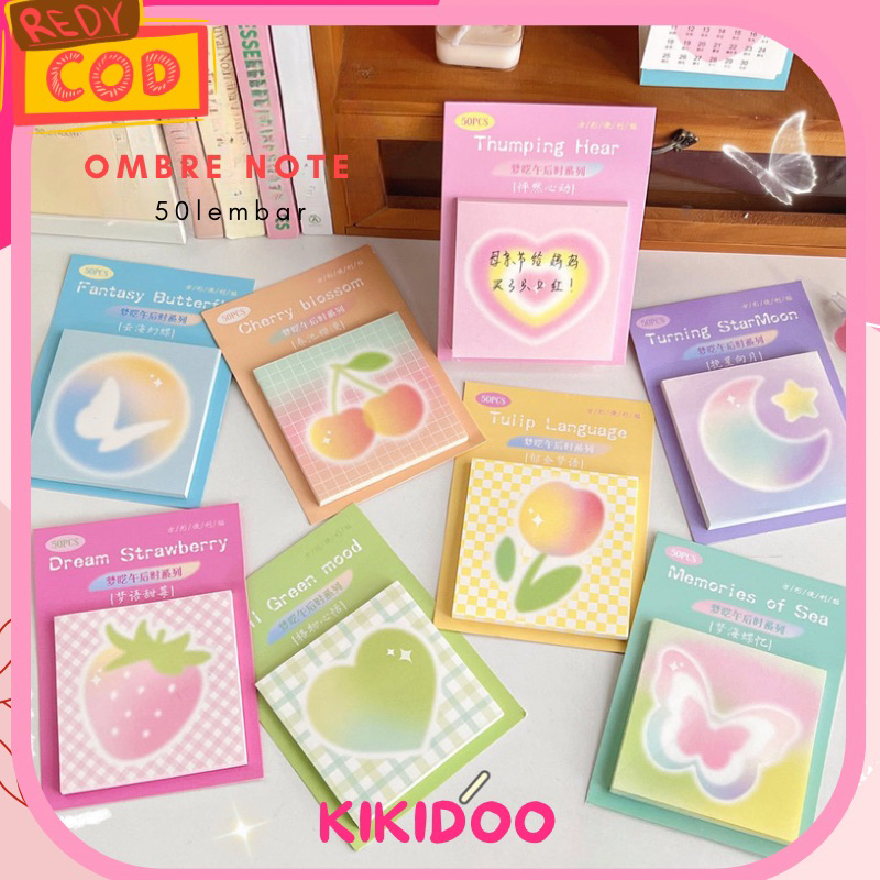 

Kikidoo Sticky Note Colorful Ombré 50 Lembar Memo Anak Sekolah Kantor RT168