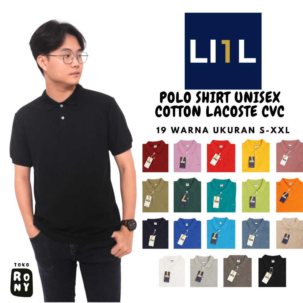 LI1L - Kaos Polo Shirt Premium Berkerah Cotton Lacoste CVC