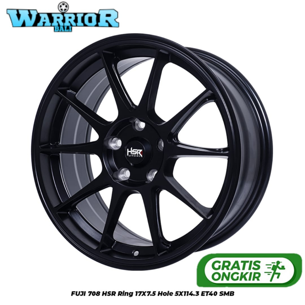 Velg Rcing Hsr Ring 17 Pcd 5X114,3 Mobil Innova Rush Sx4 Apv Hrv Crv Dll R17