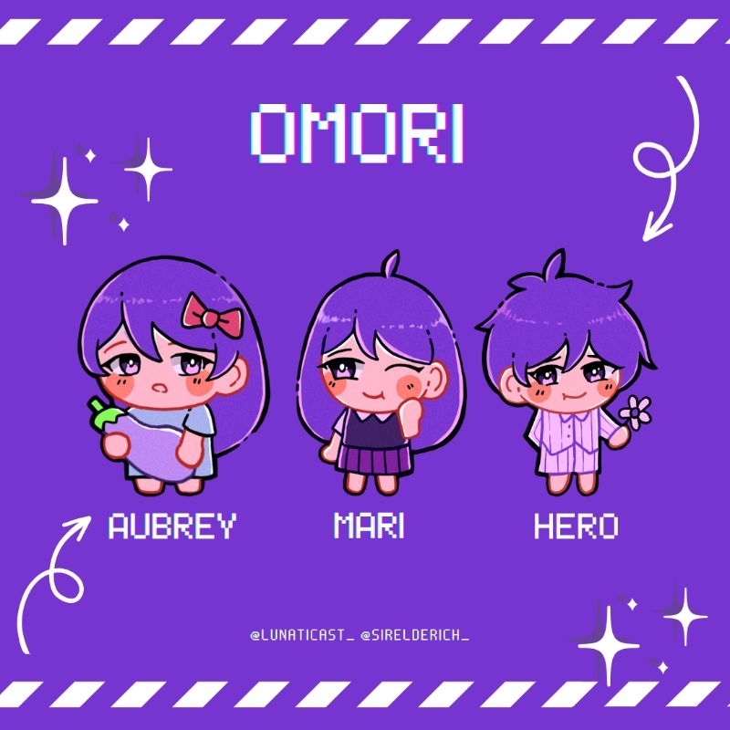 Omori Acrylic Keychain Fanmerch Aubrey Mari Hero by Lunaticast.