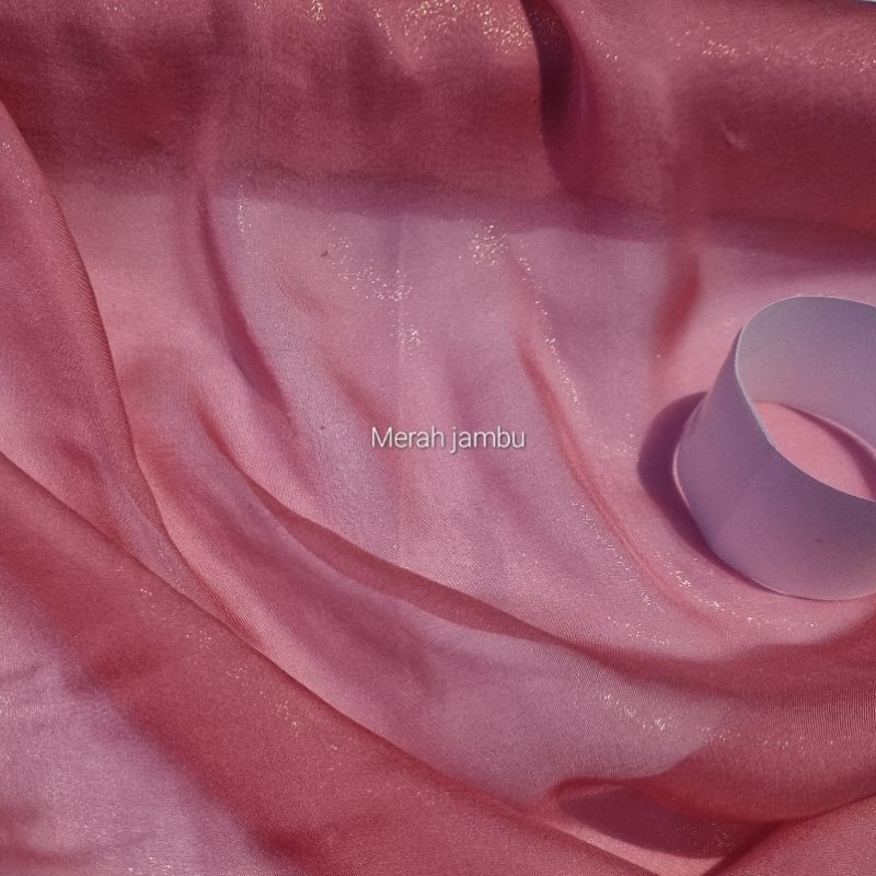 kli Kain Sutra Asli Polos Metalik Glitter Bahan Super Halus Jatuh Dan Ringan ( 100% Pure Silk )