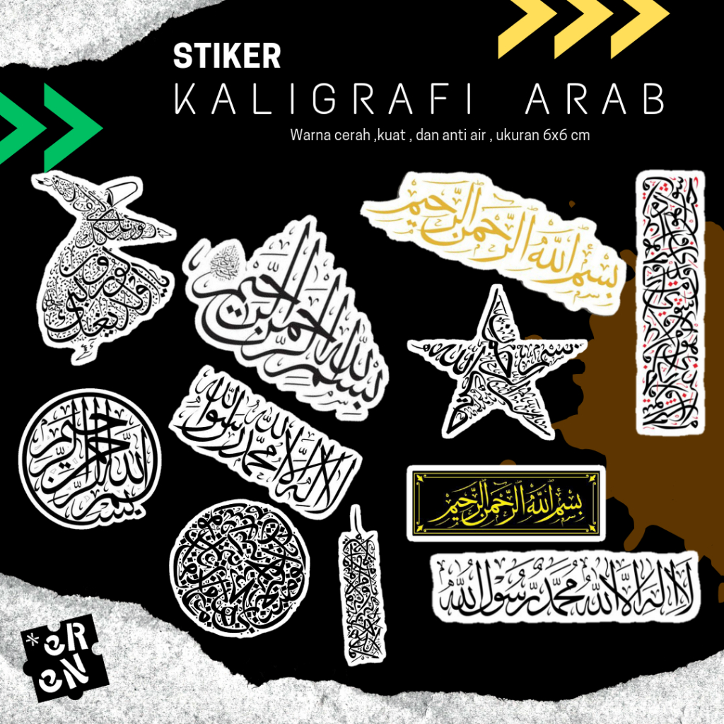 

STIKER KALIGRAFI ARAB ANTI AIR ISI 100 PCS PREMIUM