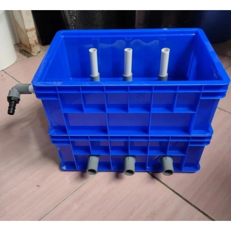 trickle filter kolam 2 susun dengan box filter kolam ikan