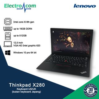 Lenovo Thinkpad X280 Touchscreen i5 Gen8 RAM 16GB - 512GB Ultrabook