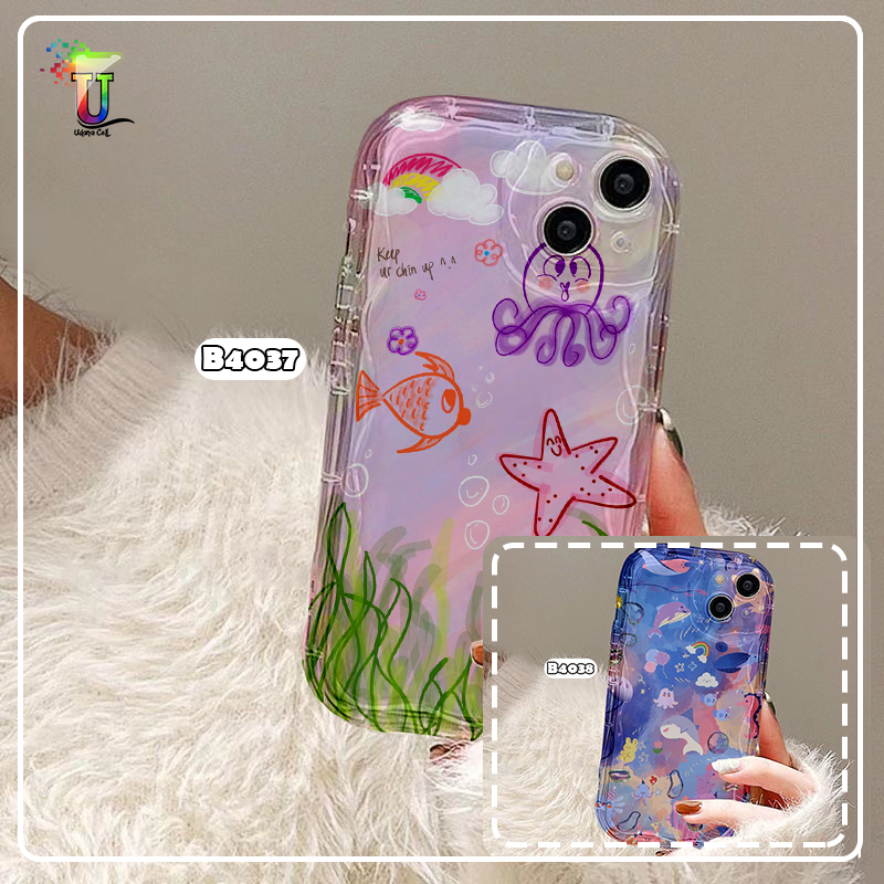 B4037 B4038 CASE SOFTCASE SILIKON CASING MELTING CLEAR SHOCKPROOF FOR OPPO VIVO SAMSUNG XIAOMI REALM