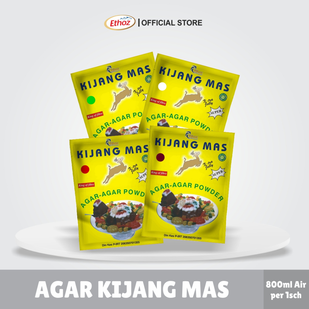 

Kijang Mas Agar Powder xtra Jelly / Agar dan Jelly Bubuk 2 pcs