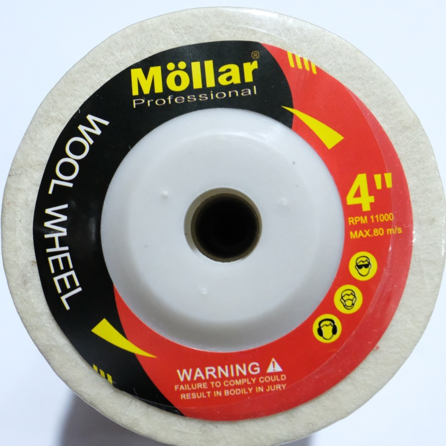 Mata Gerinda Poles Wool Wheel Mollar 4 Inch Batu Gerinda Poles Besi