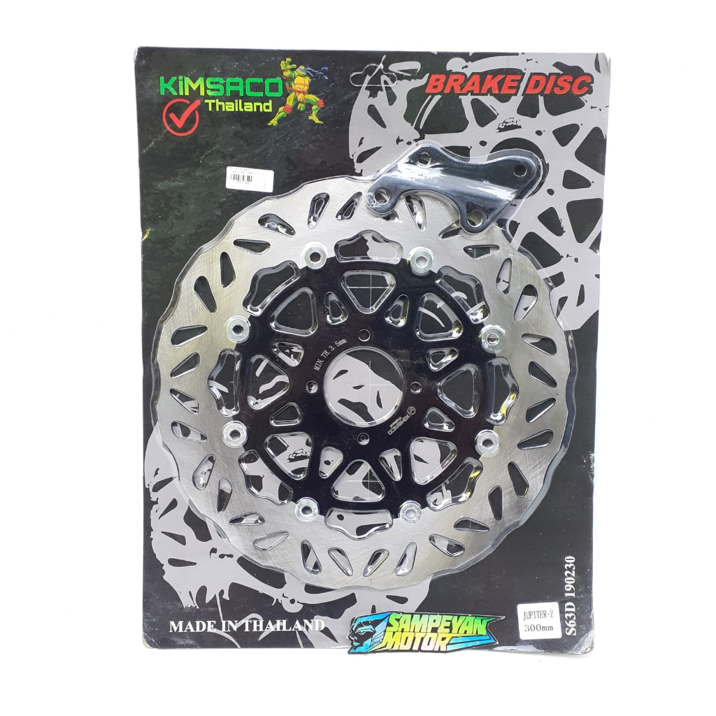 Disc Piringan Rem Cakram Depan Variasi Set Breket / Pangkon Kaliper 260mm 300mm Model Gerigi Kimsako