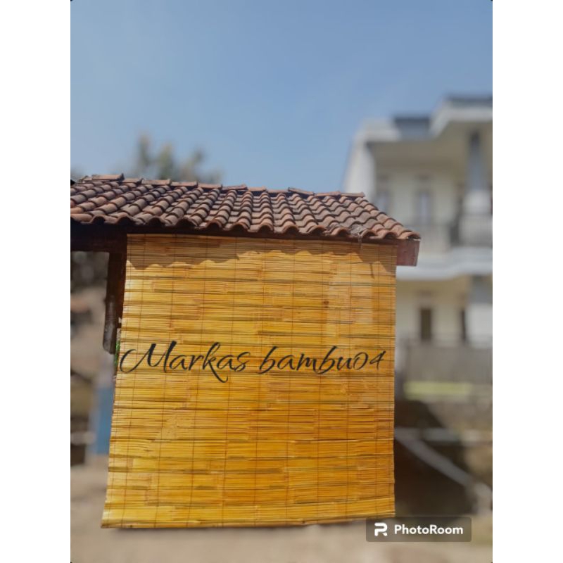 PEROMOtirai bambu udah di vernis 2 meter x 2 meter tirai teras depan rumah/tirai bambu gulung tirai 
