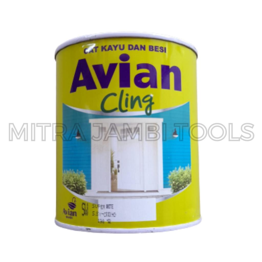 CAT AVIAN CLING KAYU DAN BESI SUPER WHITE PUTIH