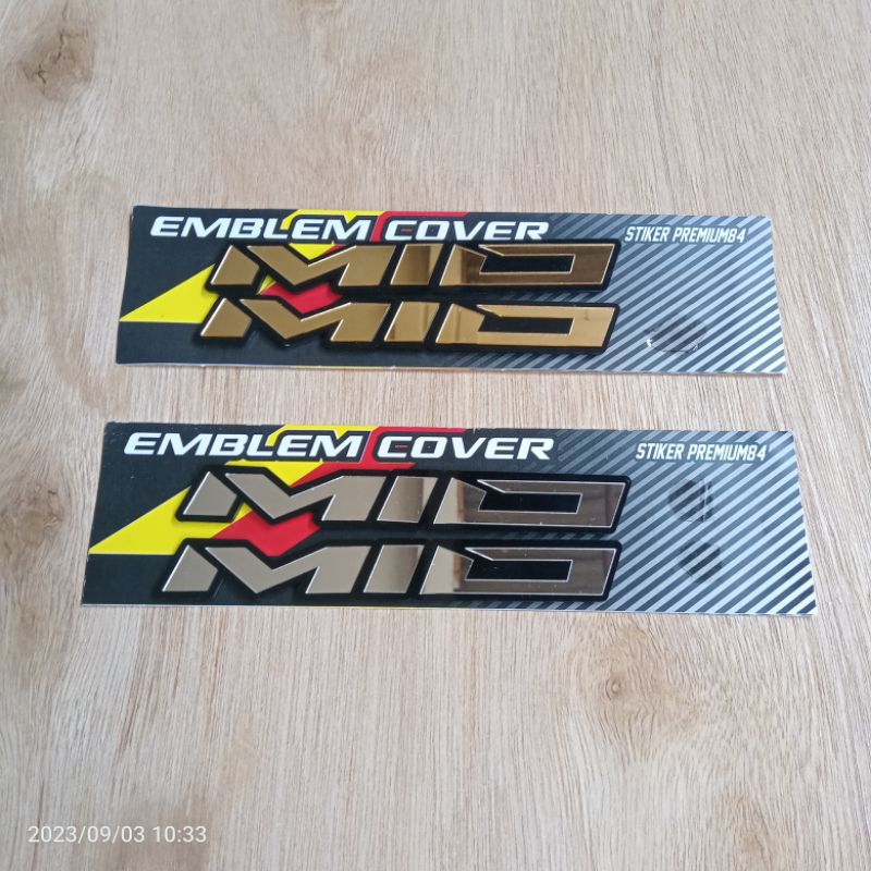emblem mio M3 timbul bahan akrilik sepasang