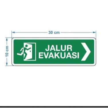 

Sign Jalur Evakuasi dan Rambu Exit. Acrylic Ukuran 30 x 10 cm