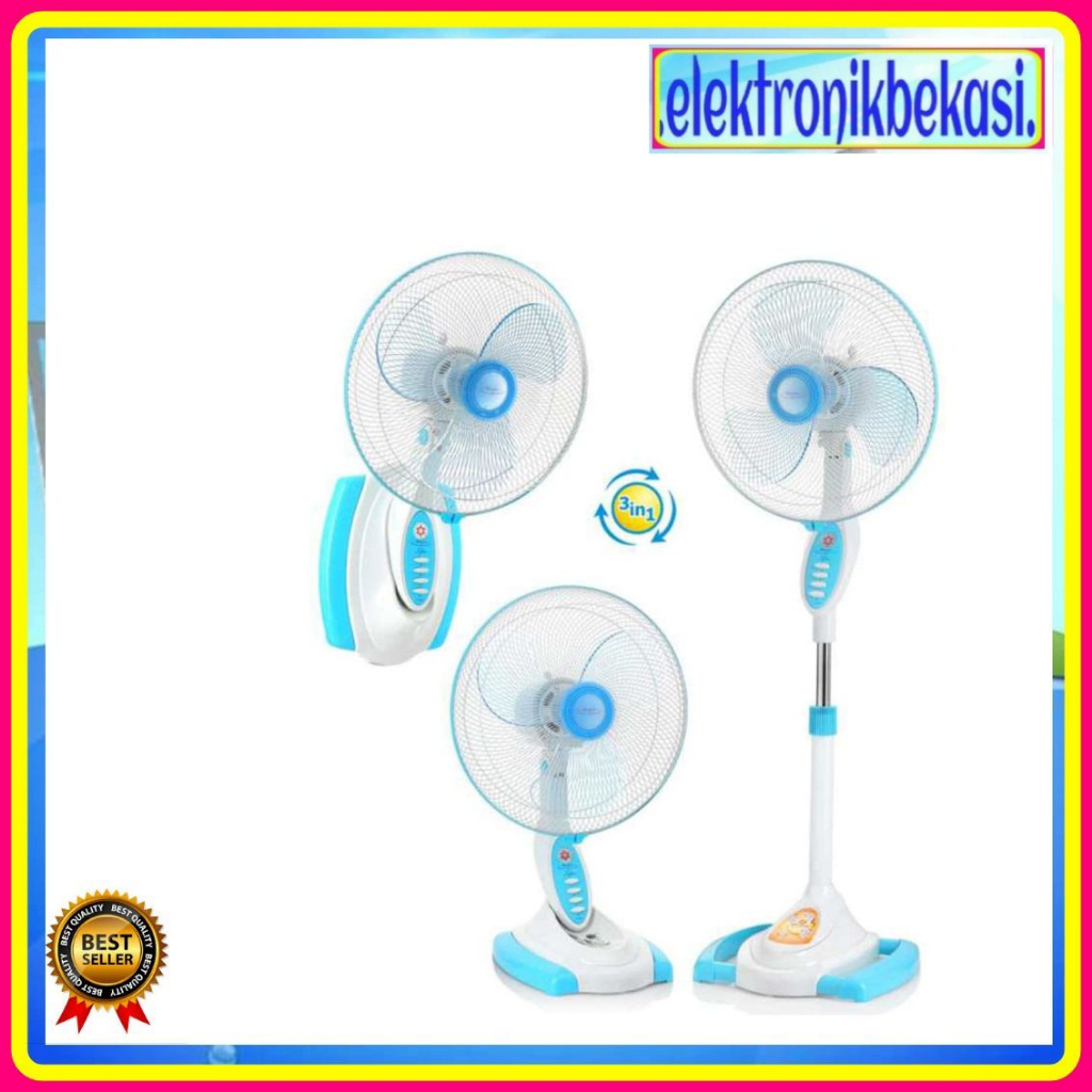 KIPAS ANGIN BERDIRI MASPION F-1624 / STAND FAN MASPION  F 1624 / KIPAS ANGIN MASPION 16 INCH MIDELA