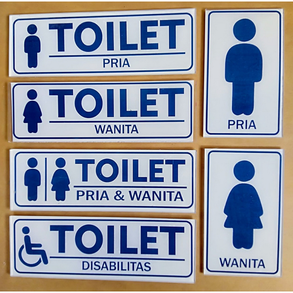 

SIGN AKRILIK K3 RAMBU TOILET Rambu Akrilik TOILET Kanan/ Kiri