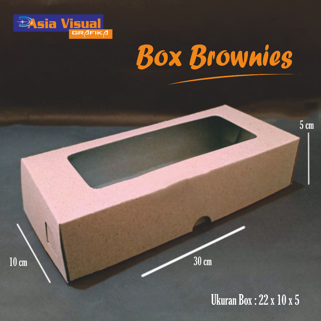 

DUS BROWNIES 22x10x5 / FULL LAMINASI DALAM / BOX JENDELA / KRAFT 350